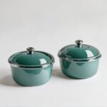 set of 2 ceramic mini cocottes